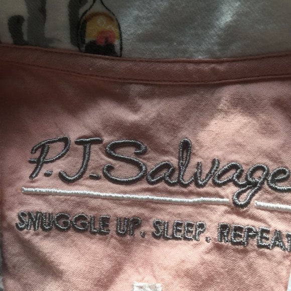 PJ Salvage Other - NWT PJ Salvage pajamas flannel size small drinking dogs with headband
